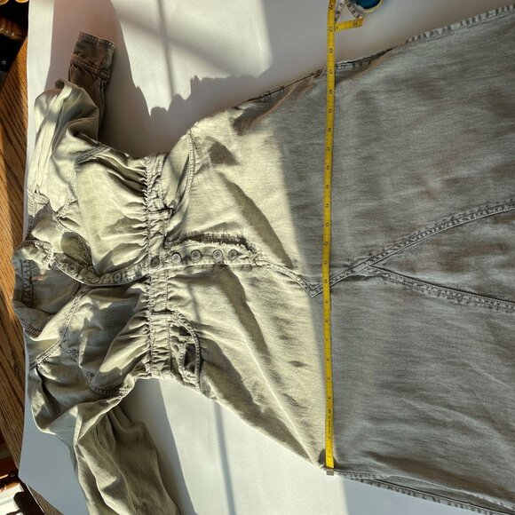 Free People Mad Love Denim Midi Dress- Sage SZ M - Picture 10 of 13